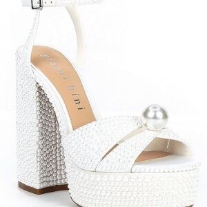 Pearl Studded Platform Sandals